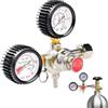 TICFOX Riduttore di Pressione di CO2, Regolatore di Pressione CO2 Manometro Doppio con Attacco Standard W 21,8 x 1/14 Pollici per Macchina per Birra Produzione di Birra