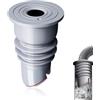 EJRUP 1 Pcs Guarnizione Tubo di Scarico,Tappo di Tenuta di Lavatrice Tubo di Scarico,Silicone Deodorante Tappo di Chiusura Anello,35-40mm Grigio Guarnizione, per Tubo di Scarico Della Lavatrice