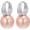 HUGE TOMATO HUGETOMATO Orecchini con perle, eleganti orecchini con perle grandi 14 mm per donna, chiusura a gancio placcata in oro 14k, creoli, orecchini pendenti come regalo