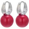 HUGE TOMATO HUGETOMATO Orecchini con perle, eleganti orecchini con perle grandi 14 mm per donna, chiusura a gancio placcata in oro 14k, creoli, orecchini pendenti come regalo