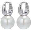 Huge Tomato Orecchini pendenti con perle, 14 mm, argento 925 placcato oro 14 carati, grandi da donna, per regalo.