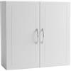 Relaxdays Armadietto da Bagno sospeso, 2 Ripiani Regolabili, HxLxP: 60 x 60 x 18 cm, Stile Country