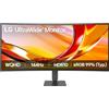 LG UltraWide Monitor 34U620B-B: Curvo UWQHD 1440p VA 34, 144Hz, 5ms GtG, HDR10, FreeSync Premium, display AS, modalità lettore e sfarfallio, risparmio energetico intelligente, DP 1.4, HDMI, nero