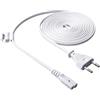Akyga Power Cable for Notebook AK-RD-07A Eight CCA CEE 7/16/IEC C7, 3 m, bianco