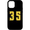 Uniform Yellow Number SUL RETRO E FRONTE Custodia per iPhone 12/12 Pro Giallo Numero 35 Uniforme Numerata Squadra Sportivo