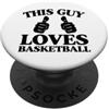 Aesthetic Merch for Basketball Players a Questo ragazzo ama il basket due pollici PopSockets PopGrip Adesivo