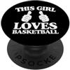 Aesthetic Merch for Basketball Players a Questa ragazza ama il basket due pollici PopSockets PopGrip Adesivo