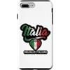 Lakelandwholesale1 Shirt Company Custodia per iPhone 7 Plus/8 Plus Italia Orgoglio Italiano Bandiera Corona Cuore Stemma Italia