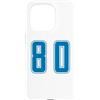 Uniform Number Blue SUL RETRO E FRONTE Custodia per iPhone 15 Pro Blu Numero 80 Uniforme Numerata Squadra Sportivo