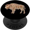 Bisonte Western Floreale Fiori Bisonte Floreale Bufalo D'acqua PopSockets PopGrip Adesivo