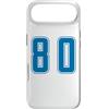 Uniform Number Blue SUL RETRO E FRONTE Custodia per iPhone Air Blu Numero 80 Uniforme Numerata Squadra Sportivo