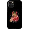 Merry Christmas Wrap Ribbon Bow Stars Xm Custodia per iPhone 11 Pro Kiwi Bird - Carta da regalo con pupazzo di neve e agrifoglio