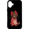 Merry Christmas Wrap Ribbon Bow Stars Xm Custodia per iPhone 16 Plus Labrador Retriever Lab - Carta da regalo con Babbo Natale