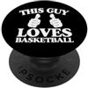 Aesthetic Merch for Basketball Players a Questo ragazzo ama il basket due pollici PopSockets PopGrip Adesivo