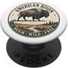Fossilize American Wildlife and Wilderne Bisonte americano Buffalo vagare selvaggio libero PopSockets PopGrip Adesivo