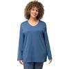 Ulla Popken Maglia dalle Linee morbide con Scollo a V e Maniche Lunghe 725334