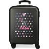 Roll Road Roll Road The Time is Now Valigia da Cabina Nero 38 x 55 x 20 cm Rigida ABS Chiusura a combinazione laterale 35 2 kg 4 ruote doppie Bagaglio a mano