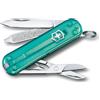 Victorinox, Classic SD, Coltellino Svizzero, Originale, Multiuso, Campeggio, 7 Funzioni, Lama, piccola, Lima per unghie, Mint Trasparente