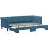 vidaXL Letto da giorno allungabile blu 80x200 cm in velluto