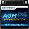 Electronicx Moto Edition AGM Batteria 21Ah 12V ▶ Batteria per moto, motocicletta, scooter - senza manutenzione, esente da manutenzione, a scarica profonda