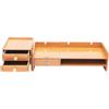 StarTech Support per monitor per PC - Rialzo per monitor in MDF - Con cassetti e supporto per cellulare - Capacità di carico: 5 kg - Scomparto laterale: 17,5 x 16,5 cm - Aspetto in legno