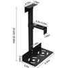 StarTech Supporto per PC da montare sotto la scrivania - Supporto per CPU - Larghezza regolabile - Inclinazione a 360° - Adatto per carichi fino a 25 kg - Misura L - Colore nero