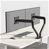 StarTech Supporto per monitor duale - Braccio per monitor da scrivania con sistema a gas - Compatibile con schermi da 43-81 cm - Rotazione a 360° - Inclinazione a 90° - Regolazione in altezza - Standard VESA 75x75/100x100 - Colore: nero