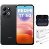XIAOMI Smartphone Xiaomi Redmi 17 5G, 4GB di RAM, 256GB di memoria, colore nero, batteria da 7500mAh, display a 120Hz, con caricabatterie da 67W e cuffie Bluetooth