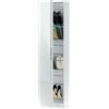 Habitdesign Armadio scarpiera, scarpiera con specchio, modello Kristal, finitura in colore bianco Artik, dimensioni: 50 cm (larghezza) x 180 cm (altezza) x 22 cm (profondità)