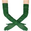XXDingbs - Guanti da opera lunghi da donna in tulle a rete trasparente | Guanti da opera antiscivolo effetto pizzo; rete trasparente elastica e traspirante; extra lunghi per Halloween, Natale
