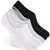 ALL ABOUT SOCKS Calzini Invisibili Uomo & Donna PREMIUM (5 paia) | Pedulini ANTISCIVOLO con sistema silicone grip | Salvapiedi scollati in cotone con massimo confort