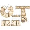 ifundom 4 Pezzi Costume Egiziano Set Di Accessori Copricapo Cintura Egiziana Collare Egiziano Braccialetti Per Halloween Cosplay Gioco Di Ruolo Forniture Per Oggetti Di Scena