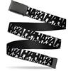 Buckle-Down Cintura Web in tela tinta unita con fibbia a morsetto Jokers Laugh Hahaha Repeat bianco nero uomo donna bambini, Joker, 1.25 Wide - Fits up to Pant Size 42