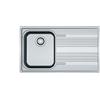 Franke Lavello integrato 1 vasca in inox argento FRANKE Smart L 50 x L 86 cm, sgocciolatoio a destra