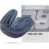 Vittoria Camera d'aria Standard, Nero, misura 700 x 20/28c, valvola Presta removibile da 60mm