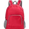 Generisch Zaino da trekking leggero con grande capacità, compatto zaino da viaggio per attività all'aperto, scuola, uso quotidiano, dotato di robusta cerniera e pratiche tasche laterali (rosso #6, taglia unica)
