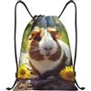 Anceky Zaino con coulisse, borsa da palestra con coulisse, borsa da nuoto con animali divertenti per uomo e donna