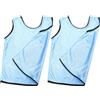 GLEAVI 2 Pezzi Pettorine da Allenamento per Squadra, Gilet da Allenamento Calcio e Basket, Poliestere Blu, Leggere e Traspiranti, per Adulti