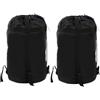 Cabilock 2 Pezzi Sacco a Compressione per Sacchi a Pelo e Trapunte, Nero, | 4 Cinghie, Cuciture Rinforzate, Portatile, per Backpacking e Hiking