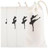 CONGARTENO Set 4 Borse da Balletto in Tela con Coulisse per Scarpette da Ballo, Resistenti all'Usura, Organizer per Danza, 13x27cm