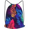 Anceky Zaino con coulisse, borsa da palestra con coulisse, borsa da bagno con foglie colorate per uomo e donna