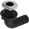 SHINEOFI Scarico Marino per Barca in Nylon Nero per Sewage e Outlet Ports