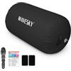 WAVESKY Air Roll Track - Tappetino gonfiabile da ginnastica, 80/100/120 cm, per la casa, all'aperto, fitness, allenamento (nero, 120 x 75 cm)
