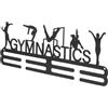 BESPORTBLE Porta Medaglie Ginnastica Artistica in Acciaio Inox Nero | Espositore da Parete, Design Multifunzione Fissaggio Sicuro, per Stanza Atleta Ragazze