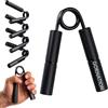GORNATION Hand Grip Set in Acciaio 4 Resistenze 23-90 kg Avambracci | 23, 45, 68 e 90 kg in un set. Acciaio, impugnature zigrinate. Calisthenics, arrampicata, forza. Custodia inclusa.