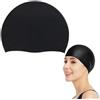 JRTEAY Cuffia da nuoto, comoda cuffia da nuoto per adulti, in silicone, leggera e unisex, impermeabile, antiscivolo, non stringe la testa, resistente agli strappi, comoda e mantiene i capelli asciutti