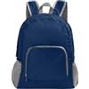 Generisch Zaino da trekking leggero con grande capacità, compatto zaino da viaggio per attività all'aperto, scuola, uso quotidiano, dotato di robusta cerniera e pratiche tasche laterali (blu navy #6, taglia