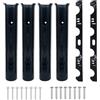 Drawup Supporto per canna da pesca Supporto per barca in plastica nera per Yacht Deck stoccaggio verticale 475x305mm