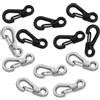 AMANDELIZABE Mini set di 12 moschettoni, moschettone con chiusura a scatto, portachiavi per campeggio, viaggi, escursionismo