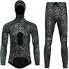 WYYHAA 1.5mm,S,Muta da Pesca Subacquea 1.5mm/3mm in Neoprene con Cappuccio, 2 Pezzi a Cella Chiusa Camouflage con Rinforzo Torace per Apnea e Immersioni in Acque Fredde